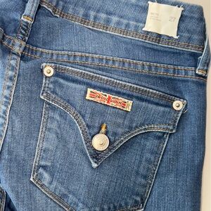 HUDSON Women’s Size 27 Boot Cut Zip Up Blue Jeans